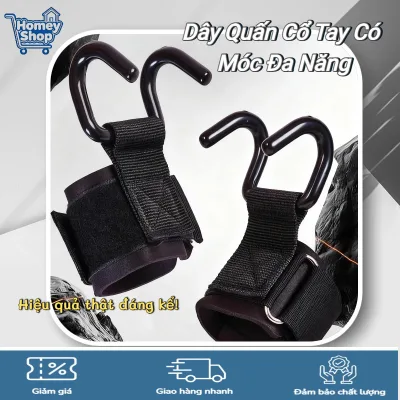 Dây Quấn Cổ Tay Có Móc Đa Năng,Móc Đeo Cổ Tay Tập Gym,Nâng Cấp Buổi Tập Hít Xà & Tạ, Tăng Sức Mạnh Vượt Trội