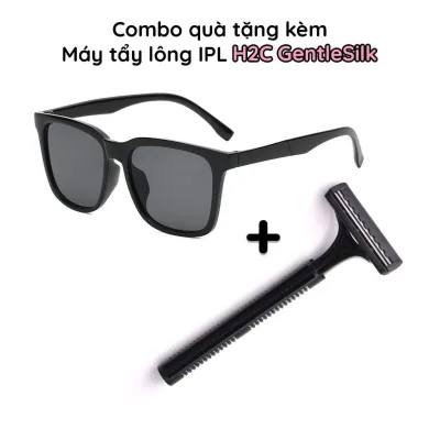 Combo dao cạo 1 lần, kính bảo vệ mắt quà tặng kèm máy triệt lông H2C Gentlesilk