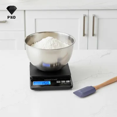 PND Cân nhà bếp kỹ thuật số có độ chính xác cao 5kg Màn hình LCD Dụng cụ cân thực phẩm di động để nướng nấu ăn Nhà bếp Chế độ ăn uống raoog