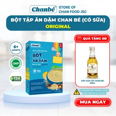 Chanbe Vegetable and Longan Seed Baby Food Powder Original (with Milk) and Premium (Without Milk) 200Gr