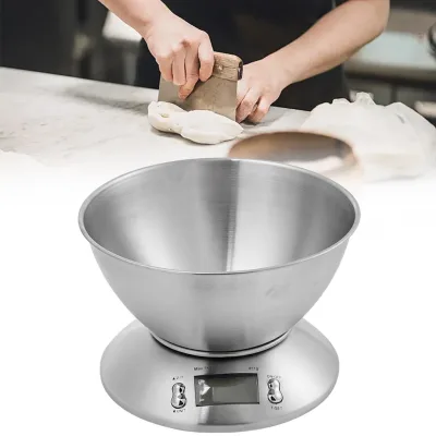 Cân nhà bếp kỹ thuật số Thép không gỉ Độ chính xác cao Cân thực phẩm điện tử Công suất lớn Dụng cụ nhà bếp