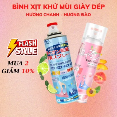 Chai Xịt Khử Mùi Giày Dép NaNo Bạc, Xịt Khử Mùi Hôi Chân Nano Khử Mùi Nhanh Mát Lạnh 260ML