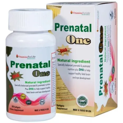 Thực phẩm bảo vệ sức khỏe Prenatal One Vitamins For Life cung cấp DHA, vitamin và khoáng chất thiết yếu (30 viên)