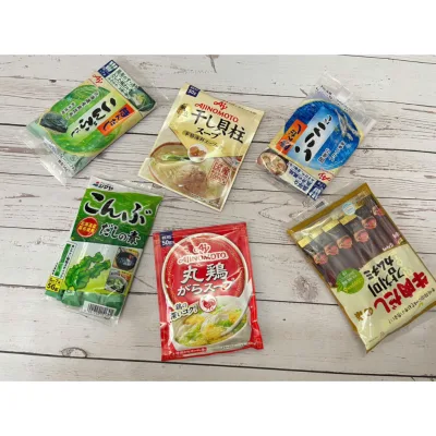 Hạt nêm cho bé ăn dặm Nhật Bản vị sò, gà, tôm, rau củ,cá các loại