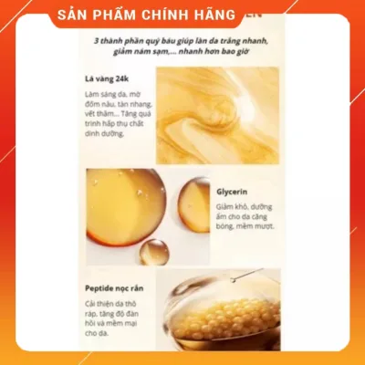 Mặt nạ lột vàng Huasurv, dưỡng trắng da, mờ thâm, giảm nám sạn, da căng bóng trẻ đẹp, trẻ hóa làn da, chỗng lão