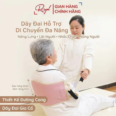 Dây đeo di chuyển bệnh nhân Tê liệt, dây hỗ trơ Người già khi nằm, thiết bị hỗ trợ nâng người già đi nằm, ngồi Royal