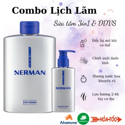 Nerman Elegant Combo: Men's Shower Gel and Shampoo 350ml & Men's Ddvs 100ml _ High-End Men's Perfume