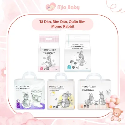 Tã Dán, Bỉm Dán, Quần Bỉm MOMO RABBIT Hàn Quốc Cao Cấp Cho Bé, Bỉm Ngày Đêm Mỏng Nhẹ Cho Bé