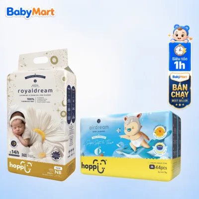Bỉm - Tã/Bỉm Hoppi Airdream Và RoyalDream Siêu Mềm Mỏng, Bỉm Cao Cấp Singapore