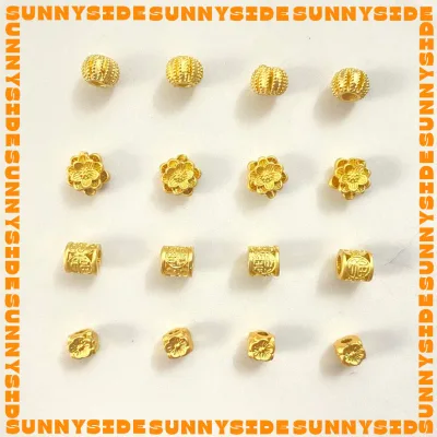 02 Charm Đệm Vàng Cao Cấp Phụ Kiện Xâu Mix Vòng Tay Phong Thủy Nam Nữ Làm Trang Sức Handmade DIY
