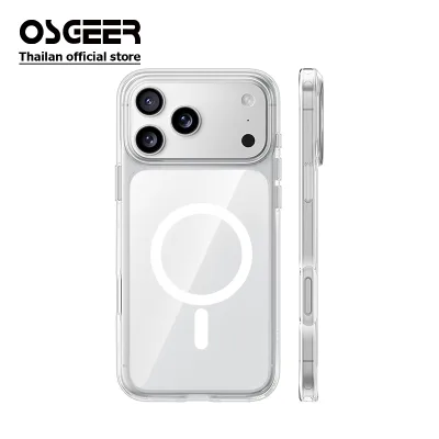 OSGEER cho iPhone 17 air 11 / 12 / 13 / 14 / 15 / 16 16e Pro Vỏ từ tính, Bảo vệ cấp quân sự chống sốc, Chống vàng, Trong suốt mỏng có túi khí Vỏ điện thoại bảo vệ