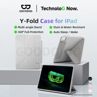 Ốp Lưng Máy Tính Bảng GOOJODOQ Đa Năng - Gập Y 4 Góc, Chống Sốc, Siêu Mỏng, Tự Động Sáng Màn Hình