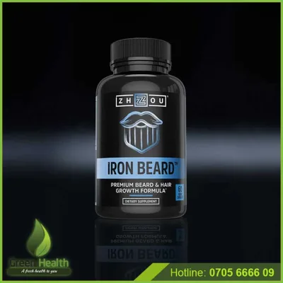 Iron Beard Vitamin Tổng Hợp Hỗ Trợ Râu Non Đen Cứng