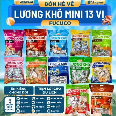 Lương Khô Mini Fucuco Mix 12 Vị Hạt Điều, Hoa Quả, Socola Chính Hãng Date Xa Dinh Dưỡng