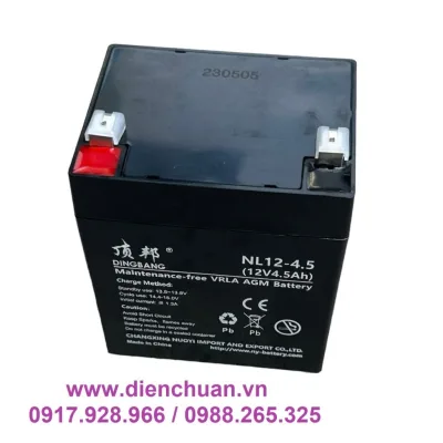 Ắc quy 12V 4.5Ah DINGBANG NL12-4.5 dùng cho loa kéo, xe điện trẻ em, thiết bị đồ chơi