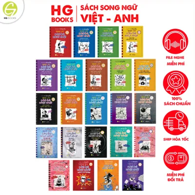 Sách Nhật Ký Chú Bé Nhút Nhát SONG NGỮ tập lẻ - Diary of a Wimpy Kid tặng kèm file nghe note từ vựng