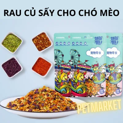 PETMK RAU CỦ SẤY KHÔ CHO CHÓ, BỔ SUNG CHẤT XƠ RAU CỦ CẦN THIẾT CHO THÚ CƯNG, ĐỒ ĂN THÚ CƯNG