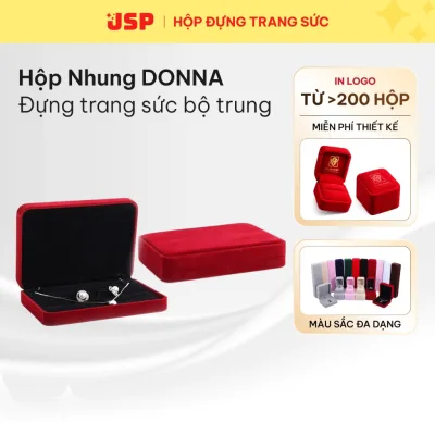 Hộp đựng trang sức Bộ Trung nỉ nhung nhận in Logo hộp đựng nhẫn dây chuyên lăc tay hộp đựng nữ trang