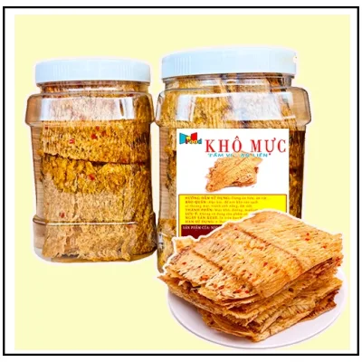 Mực Tẩm Gia Vị - Ăn Liền - Khô Mực tẩm ướp Gia vị - Đặc Sản Nha Trang (250/500Gram)