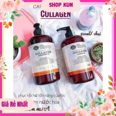 (Bán Chạy) Cặp Dầu Gội Xả Collagen Mefaso Cao Cấp 850mlx2 Chăm Sóc Tóc Phục Hồi Hư Tổn , Giúp Tóc suông Mượt vào nếp