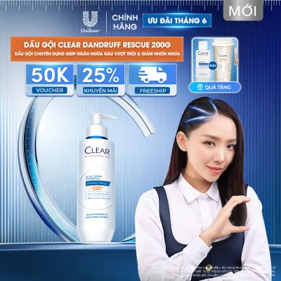 Dầu gội ngăn ngừa gàu nấm Clear Scalpceuticals Pro Dandruff Rescue 80G/200G