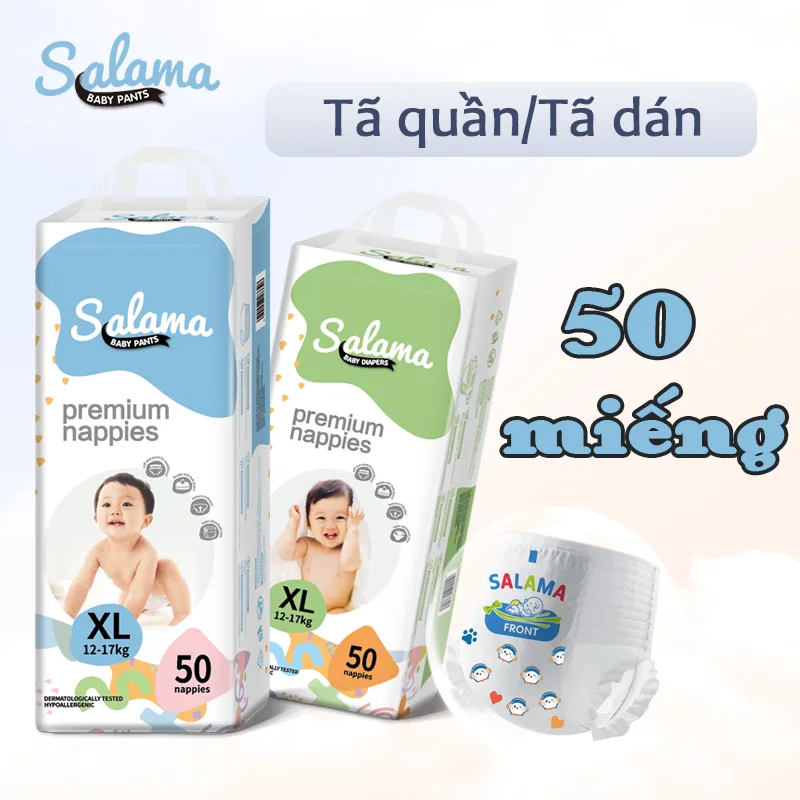 Salama 50 miếng Tất cả cỡ nước tiểu không ướt siêu mỏng S/M/L/XL/XXL/XXXL