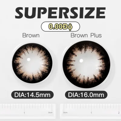 🏆Magister Kính Áp Tròng Màu Đen 14.5mm/16.0mm lens màu nâu đen 1 cặp kính áp tròng kèm hộp Kính áp tròng màu