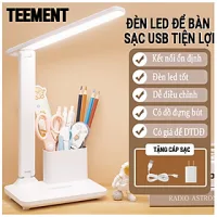  Đèn Bàn Học Đọc Sách Cao Cấp Teement Led Chống Cận 03 Chế Độ Ánh Sáng Vàng Bảo Vệ Mắt- Hàng Chính Hãng