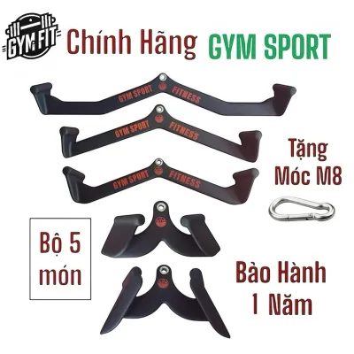 Bộ Power Grip 5 thanh kéo lưng xô kéo row, lat pull down nhập khẩu GYM FIT