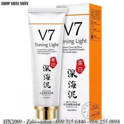 Sữa tắm trắng toàn thân và mặt bùn khoáng tự nhiên V7 Tonigh Light Xiangni - HX2009 - Làm đẹp / Chăm sóc cá nhân / Tắm & Chăm sóc cơ thể / Sữa tắm