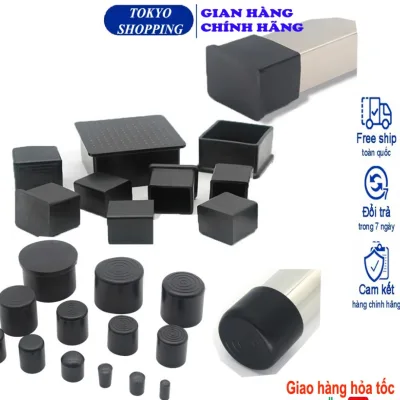 Set 4,8 nút bịt ngoài chân ghế sắt, inox, bọc ngoài cho sắt hộp tròn và vuông đủ kích thước