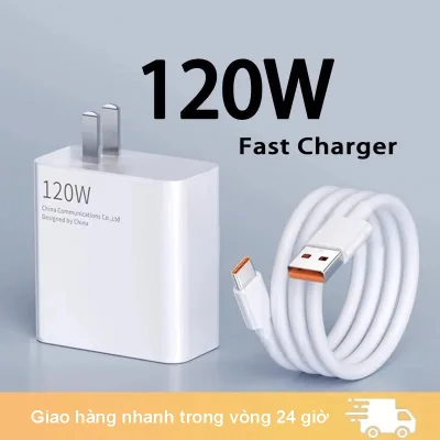 Củ sạc nhanh XM 120W QC4.0 Cáp sạc nhanh USB to TypeC cho Mi Poco X3 Note Pro sạc nhanh an toàn