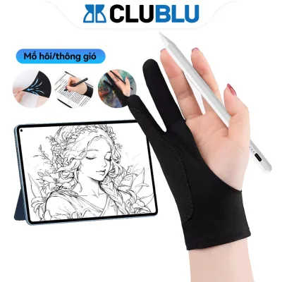 CLUBLU- Găng Tay Vẽ Hoạ Sĩ Bản Đặc Biệt Tranh Cảm Ứng Hở Hai Ngón Chuyên Cho Bảng Vẽ Điện Tử Tablet