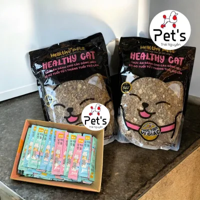 Thức ăn hạt khô Healthy Cat Mix Ruốc 2kg cho mèo mọi lứa tuổi kèm thêm 20 thanh sup thưởng