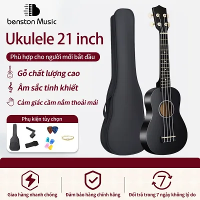 Đàn Ukulele Soprano 21-23 Inch Gỗ Nguyên Khối Mini Cực Đẹp - Âm Thanh Vang Sáng - Tặng Kèm Voucher - Giao Ngay