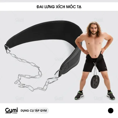 Đai Lưng Xích Móc Tạ Dip Belt - Đai Đeo Tạ Tập Gym, Hỗ Trợ Dips, Kéo Xà, Squat - DL-Xich
