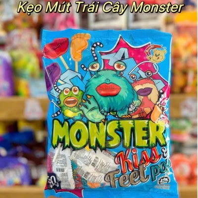 🍭Kẹo Mút Monster Kiss & Feet Pop🍭 Kẹo Mút Halloween - Bánh Kẹo Halloween Cho Bé
