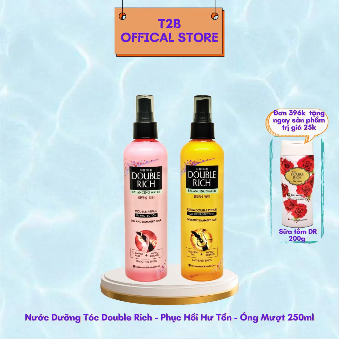 Nước Dưỡng Tóc Double Rich 250ml - Chăm Sóc Khô Xơ, Hư Tổn - Óng Mượt Cho Tóc Nhuộm