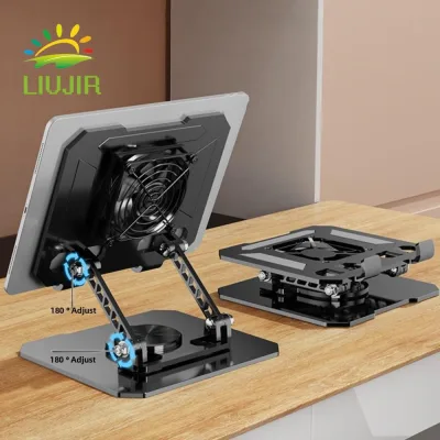 Đế làm mát máy tính bảng LIUJIR, Giá đỡ quạt làm mát tản nhiệt có thể gập lại Giá đỡ máy tính bảng, Giá đỡ máy tính bảng làm mát di động Giá đỡ tản nhiệt máy tính bảng có thể điều chỉnh Live Stream