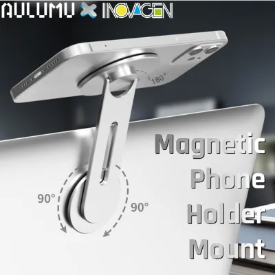 KẸO 180° Giá đỡ điện thoại máy tính xách tay từ tính có thể điều chỉnh, Giá đỡ điện thoại trên ô tô cho màn hình trên và bên cạnh, Giá đỡ màn hình kép trên máy tính, Giá đỡ máy tính xách tay mở rộng cho tất cả các điện thoại