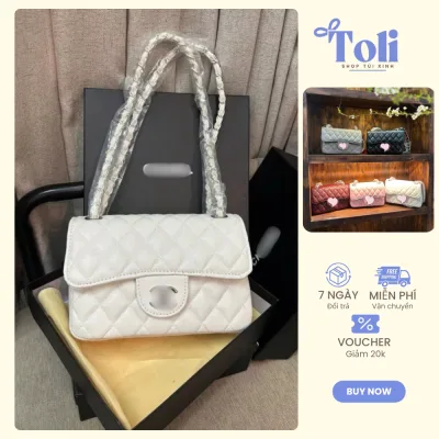 Túi xách nữ thời trang cao cấp size 22, túi đeo vai da PU thiết kế dập nổi sang chảnh đi chơi, đi tiệc - Toli shop túi
