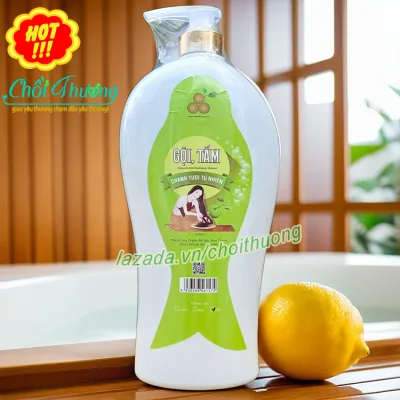 Dầu gội tắm thảo dược thảo mộc chanh tươi hoàn toàn tự nhiên thiên nhiên chăm sóc nuôi dưỡng làn da, mái tóc & da đầu...