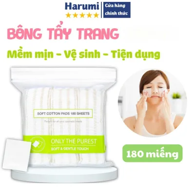 Bông Tẩy Trang GINZASIX Nhật Bản 180 Miếng Siêu Mềm Mại, Siêu Dai, Bông Tẩy Trang Làm Sạch Sâu