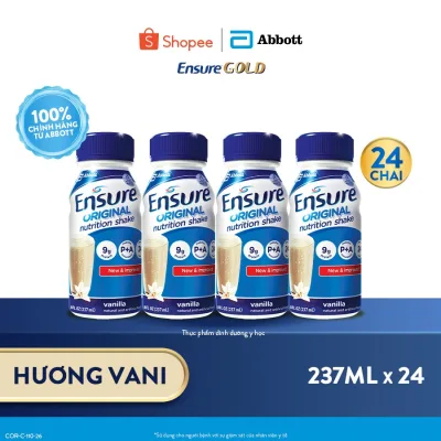 Thùng 24 chai Sữa nước Ensure Abbott 237ml/chai