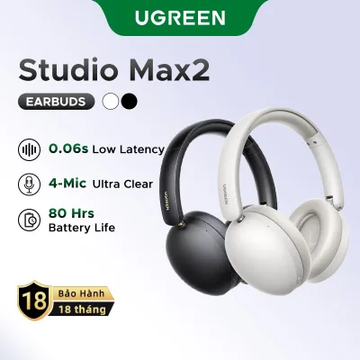 Ugreen Max2 Certified Hifi Wireless Headphones with 3D Spatial Audio Aac/Sbc Noise Cancellation