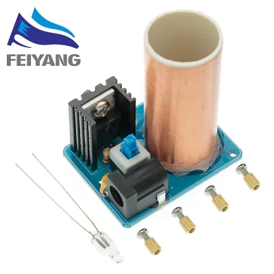 Bd243 Mini Tesla Coil Kit Đạo cụ ma thuật Diy Phần Đèn rỗng Công nghệ Tự làm Điện tử BD243C