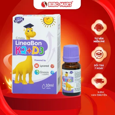 Lineabon Vitamin D3 K2 10ml Vitamin Calcium Absorption Helps Increase Baby's Height Genuine Bibo Mart