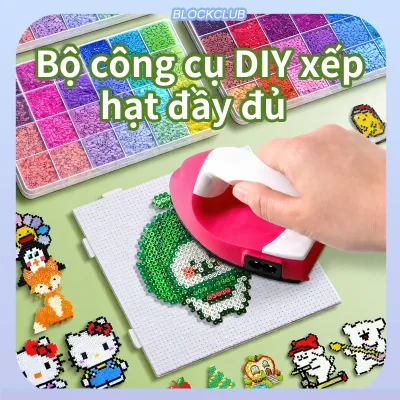 🎁【Bộ Đồ Chơi】Xếp Hạt Sáng Tạo DIY Cho Trẻ Em 【Mẫu Mới Thông Minh】| Bao Gồm Hạt Nhiều Màu + Dụng Cụ + Bàn Ủi An Toà