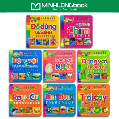 Sách: Bé Khám Phá Môi Trường Xung Quanh - Bộ 8 Cuốn - Ehon Cho Trẻ Mầm Non Mẫu Giáo Nhận Biết