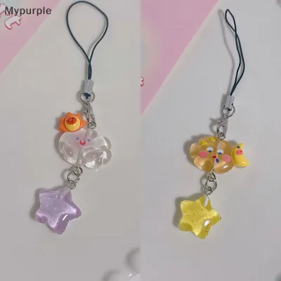 MYP Hoạt Hình Đáng Yêu Đám Mây Ngôi Sao Dây Điện Thoại Màu Kẹo Dây Điện Thoại Móc Khóa Cho Bé Gái Dễ Thương Dây Đeo Điện Thoại Di Động VN